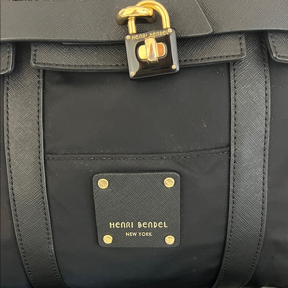 Henri Bendel Black Bag with Gold Hardware - Picture 2 of 6